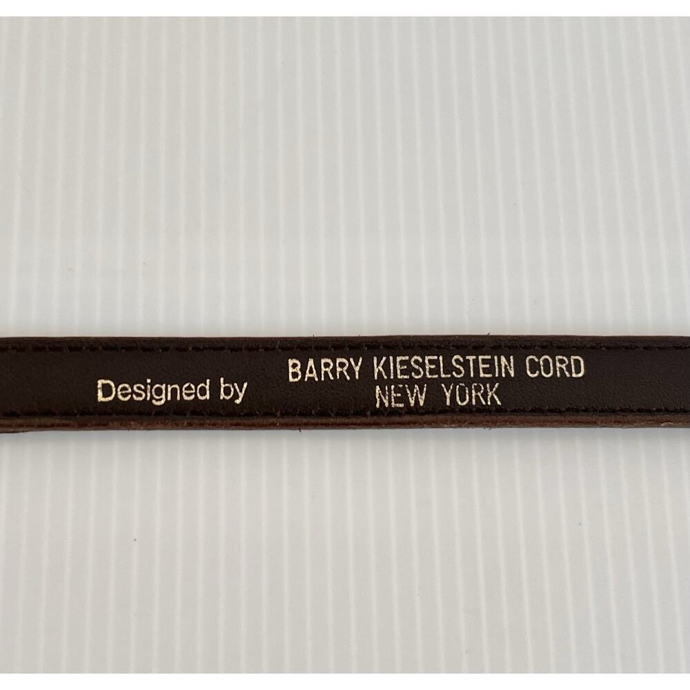 Vintage Barry Kieselstein-Cord Genuine Lizard Size 4 Large Brown Skinny EUC - Picture 4 of 6